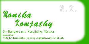 monika komjathy business card